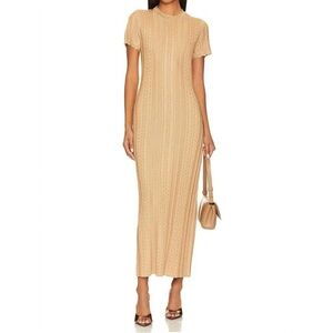 Show Me Your Mumu Valleta Midi Dress Gold Shimmer Dress size 2x
